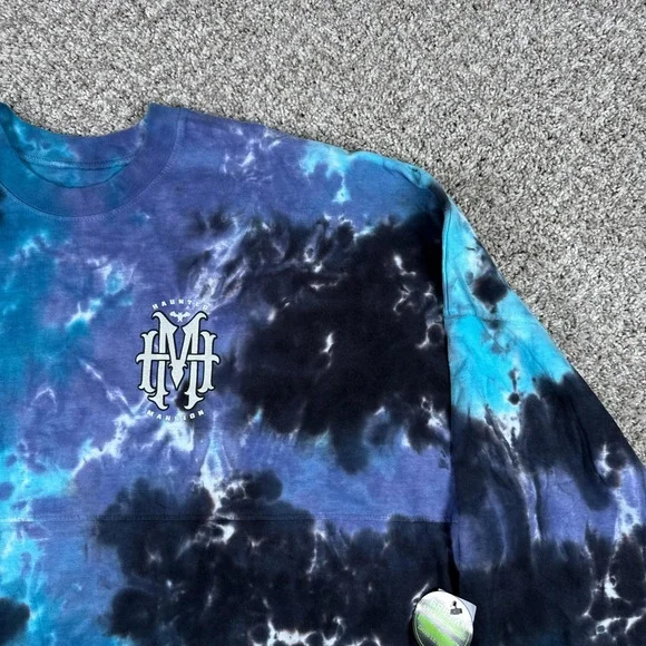 Disney Haunted Mansion Spirit Jersey Shirt Womens XL Tie Dye Glow Dark Top - Picture 5 of 12